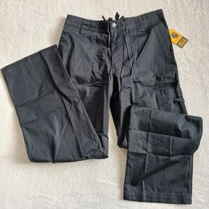carhartt ♡ ripstop bootcut 8 pocket cargo pant black mens small scrub nurse work